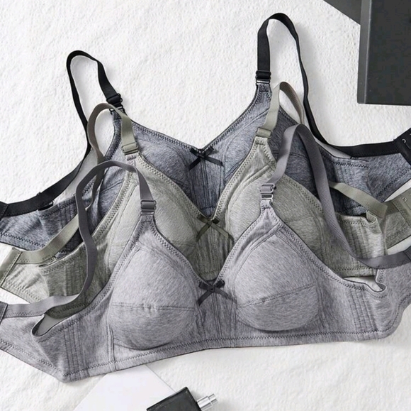 New 3PCS  Comfortable Sleep Multicolor Wireless Soft Cup Solid Underwear Bra - Picture 3 of 6